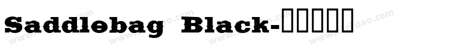 Saddlebag Black字体转换